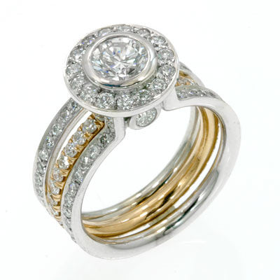 Customized Wedding Set in 2-Tone