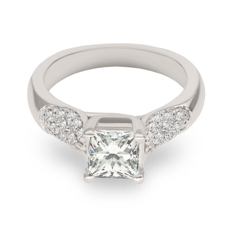 LBEG0022 Princess Center Stone Engagement Ring