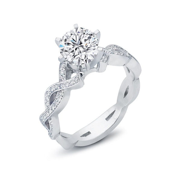 LBEG0034 Petite Infinity Twisted Engagement Ring