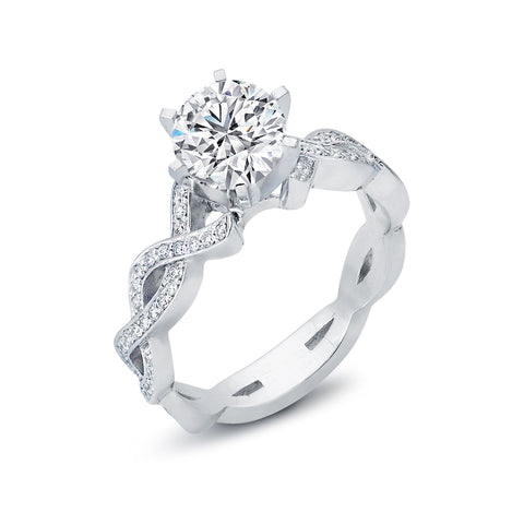 LBEG0034 Petite Infinity Twisted Engagement Ring