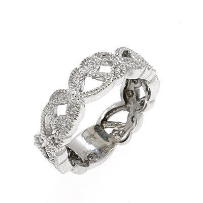 LBRG0001 Flower Design Eternity Ring