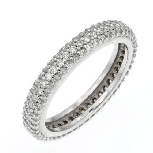 LBWB0005 Band 3 Row Pave Eternity Band