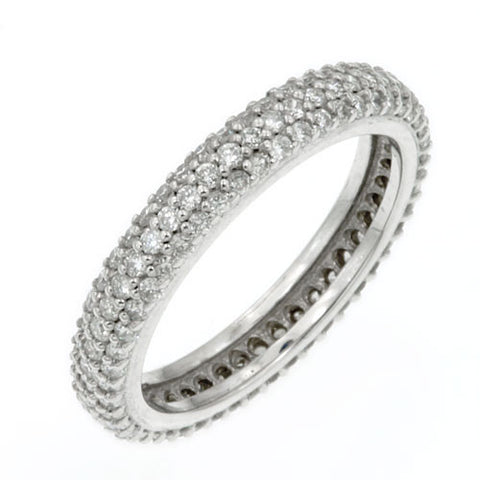 LBWB0005 Band 3 Row Pave Eternity Band
