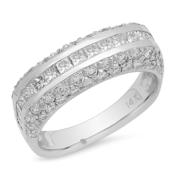 LBWB0020 Band All Sides Halfway Diamonds Band