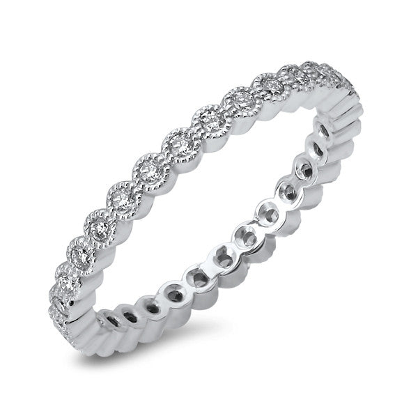 LBWB0050 Band Stackable Eternity Bezel Set with Round Diamonds
