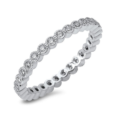 LBWB0050 Band Stackable Eternity Bezel Set with Round Diamonds