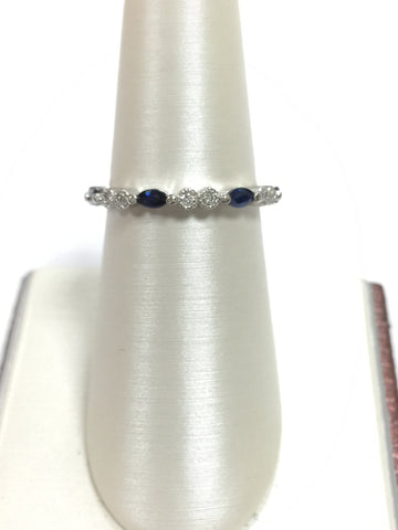 LBWB0053 Stackable Eternity Band with Marquise Sapphire