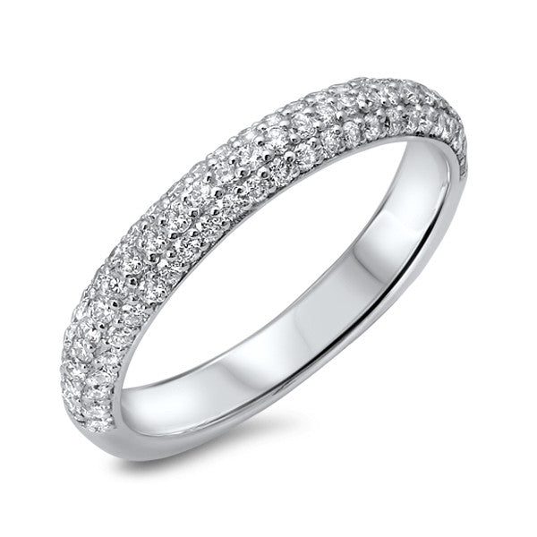 LBWB0006 Band 3 Row Pave Halfway Band