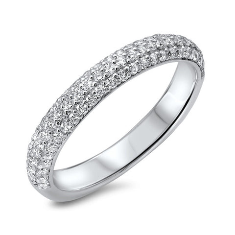 LBWB0006 Band 3 Row Pave Halfway Band
