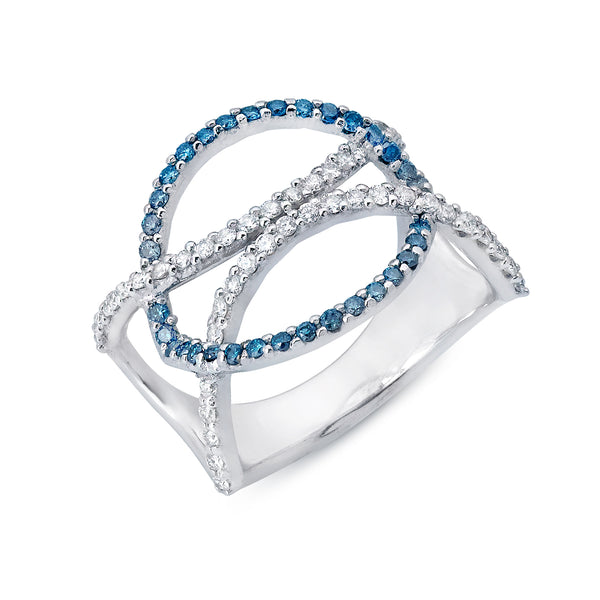 LBWB0046 Modern Design with Blue Diamond Band