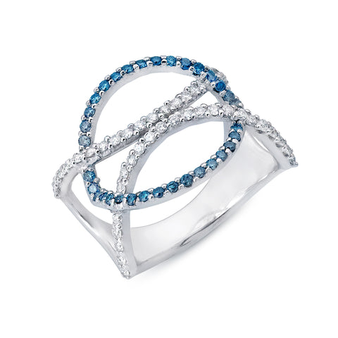LBWB0046 Modern Design with Blue Diamond Band