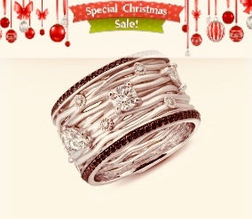 LBWB0045 Multi-Shaped Diamonds with Black Diamond Edges Band